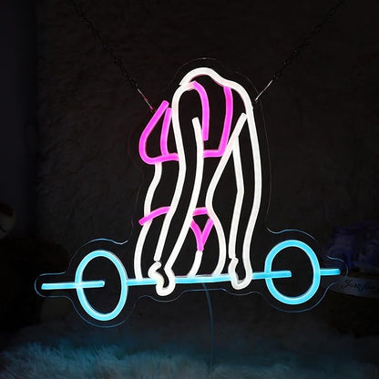 Gym Neon Sign For Home Gym Decor Gym Lighting for Man Cave Decor Gifts 15.7"×12.9"