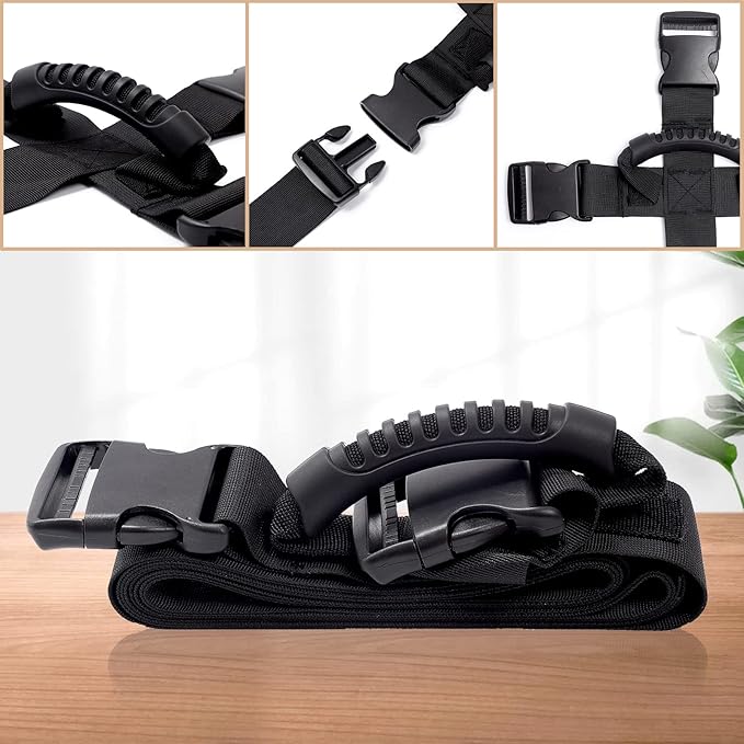 Box Carrying Strap with Handle, Handheld Belt for Safely Moving and Lifting Heavy Boxes, Adjustable Belt, Cross Style Carry Straps, Suitable for Groceries, Luggage(118.1 inch)