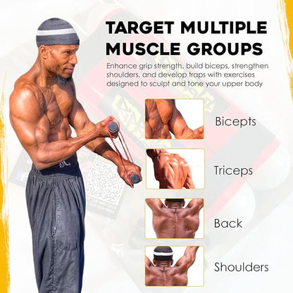 RipStick, Workout Equipment for Joint Rehab, Shoulder and Resistance Training, Muscle Building and Core Workout Equipment with 6 Adjustable Resistance Bands