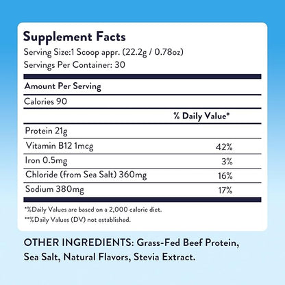 Equip Foods Prime Protein Powder | Clean, Grass Fed Beef Protein Isolate | Carnivore Protein Powder | Paleo, Keto Friendly | Gluten, Dairy Free | 30 Servings, Salted Caramel