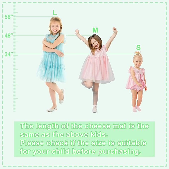 Kangaroo Hoppers Incline Gymnastics Mat, 48”x24”x14” / 56"x28"x15" / 34”x24”x13” Folding Wedge for Kids Tumbling, Skill Training, Multiple Colors Cheese Mat for Gymnastics, Home Gym Exercise