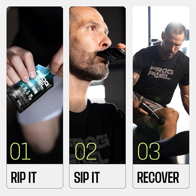 Frog Fuel Power Regular Protein Shot, 15g Protein Nano-Hydrolyzed Grass Fed Collagen, Post Workout, Gluten Free, Fat & Sugar Free, 22 Amino Acids, 0 Carbs, Berry, 1 oz Packets, 24 Pack