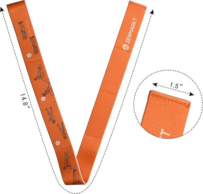 Yoga Strap for Stretching - 8 Loops Stretching Strap - Essential Yoga Accessories for Flexibility and Enhanced Stretching - Ideal Stretch Strap in Yoga and Pilates