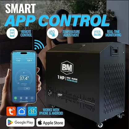 1 HP Water Chiller for Ice Bath Tub, Hot & Cold Mode Machine with Ozone, Dual Filters, Fast Cooling for Recovery and Cold Plunge Therapy