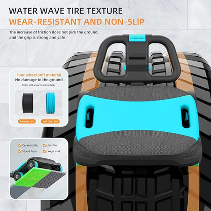 FIAMERMOR 2025 AB Roller Wheel - 4 wheel elbow support abdominal wheel automatic rebound abdominal fat burning weight loss core training equipment home/gym