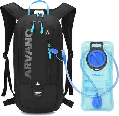 Hydration Backpack, Lightweight Hydration Pack with 2L Water Bladder, 6L Water Backpack for Men Women Cycling, Hiking, Mountain Biking, Skiing