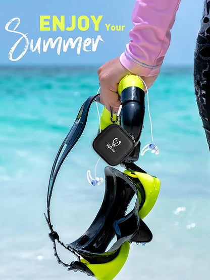 Ear Plugs for Swimming Surfing with Lanyard, Block Out Water Let Sound in, Reusable Comfy Custom-fit Swim Waterproof earplugs Men Women for Swimmer Shower Pool Bath Water Sports