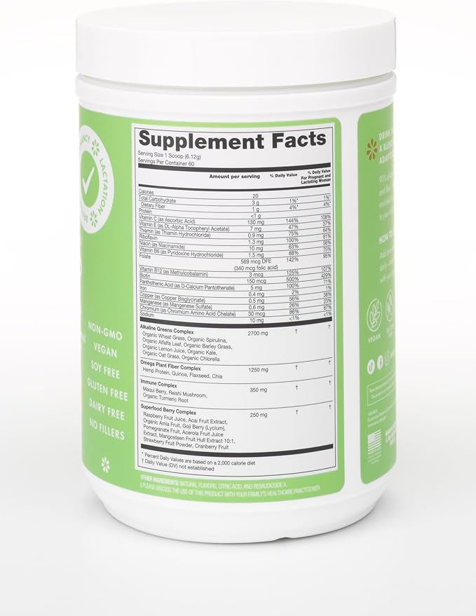 Boobie Mother of All Greens | Your New Family Ritual, Daily Super Greens Powder with 35+ Essential Nutrients for Moms & Families | Vegan, Gluten Free, & Sugar Free | Mango Flavor, 60 svgs