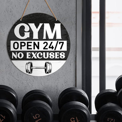 HSNBT Gym Signs Wall Decor, Home Gym Motivational Wall Decor Gym Hanging Signs Decorations for Fitness Workout Room Gift for Woman Man Gym Enthusiast
