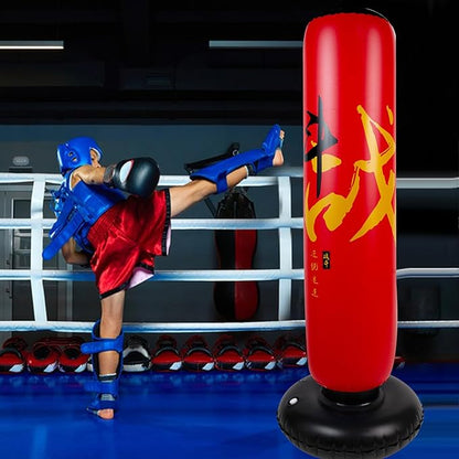 Larger Inflatable Punching Bag for Kids with Boxing Gloves,Tall 66 Inch Ninja Kids Inflatable Boxing Bag,Gifts for Boys & Girls Age 5-12 for Taekwondo,MMA and Practicing Karate