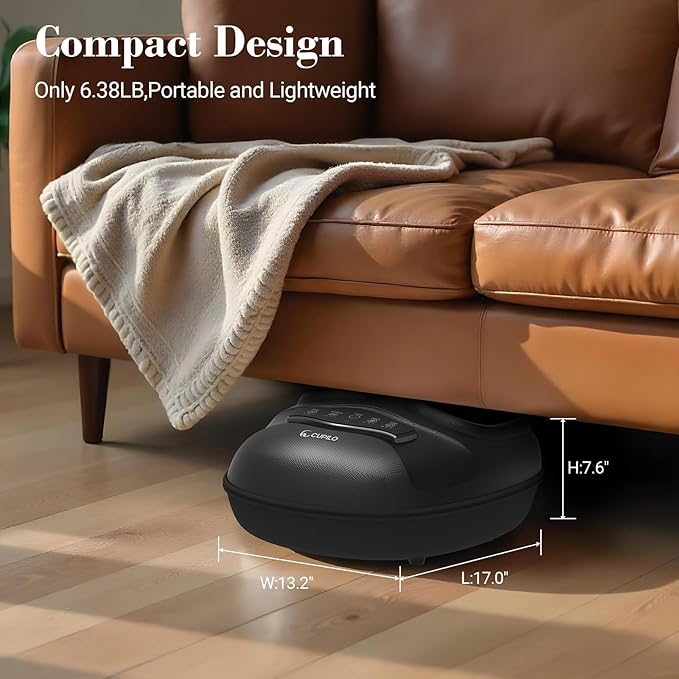 FSA Foot Massager with Heat and Remote - HSA Eligible, Feet Massager for Plantar Fasciitis & Neuropathy, Shiatsu Deep Kneading for Foot Pain Relief, Gifts for Mom Dad, Fits Up to Size 13