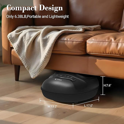 FSA Foot Massager with Heat and Remote - HSA Eligible, Feet Massager for Plantar Fasciitis & Neuropathy, Shiatsu Deep Kneading for Foot Pain Relief, Gifts for Mom Dad, Fits Up to Size 13