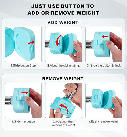 15LB 20LB 50LB Adjustable Dumbbell Set Free Weights Dumbbells Set for Women Men Hand Weights Sets Adjust Dumbbell Weight Sets for Home Gym Exercise Workout Strength Training Equipments