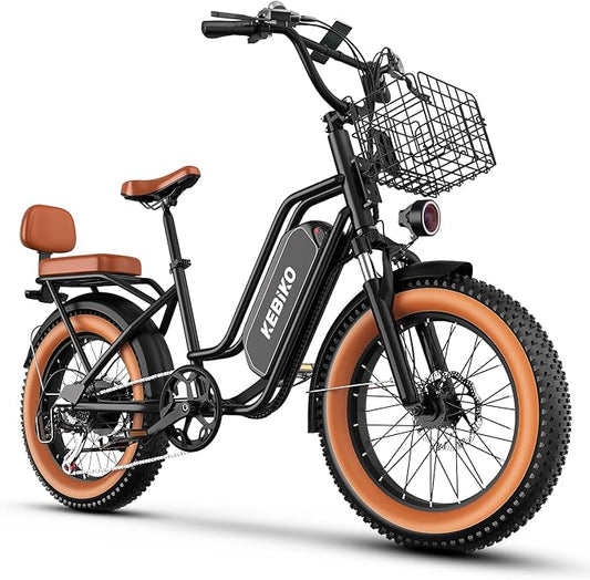 1500W Electric Bike for Adults,48V 20/60Ah Removable Battery Max Range 80Miles & 30MPH Electric Bicycle,20''×4" Fat Tire Ebike,Adult Electric Bicycles for Commute Beach Snow,E-Bike UL Certified