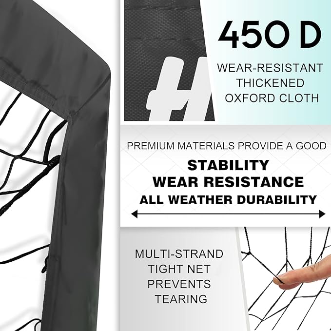 Kids Soccer Goal for Backyard, 6x4 9x5 FT Portable Soccer Nets Pop Up with Ball, Agility Ladder, Cones, Target & Carry Bag for Toddler Youth Outdoor Indoor Training Practice Sports Games Play