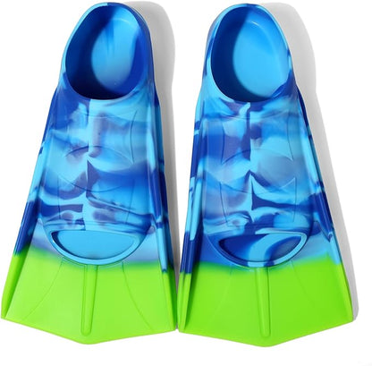 Kids Swim Fins,Short Comfortable Flippers for Lap Swimming and Training for Child,Girls,Boys,Beginners