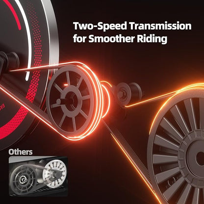 YESOUL Indoor Exercise Bike for Home, Stationary Bike with Silent Magnetic Resistance, 300lbs Capacity, Stable Triangle Frame, Adjustable Resistance & Smart App with Scenic Rides and Live Classes