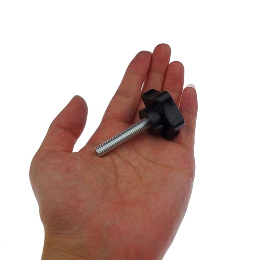 2 Pack Black 8mm(M8) x 40mm Thread Replacement Star Hand Knob Tightening Screw