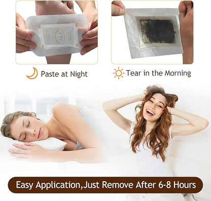 2 in 1 Foot Pads, 24Pads Bamboo Vinegar Coconut Shell Powder Feet Pads with ''Stay in Place'' Bigger Adhesive Sheet