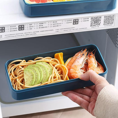 Iteryn Bento Box Lunch Box, 3-In-1 Compartment Containers - Wheat Straw, Leakproof Eco-Friendly Stackable Bento Lunch Box Meal Prep