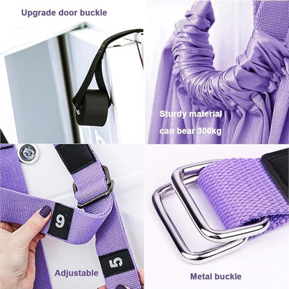 Dance Stretching Equipment - Yoga Strap, Backbend Training Yoga Stretching Rope with Door Anchor, Flexibility Trainer Stretching Equipment Assist Stretch Strap for Fitness Gymnastics Dance Aerial Yoga Ballet