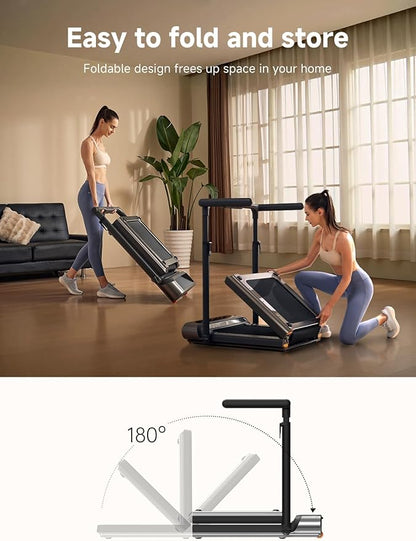 WALKINGPAD R Series Folding Treadmill, 2 in 1 Walking Pad Under Desk Treadmill for Home and Office, Compact Foldable Design with App Control and LED Display, Spacious Belt for Walking or Running