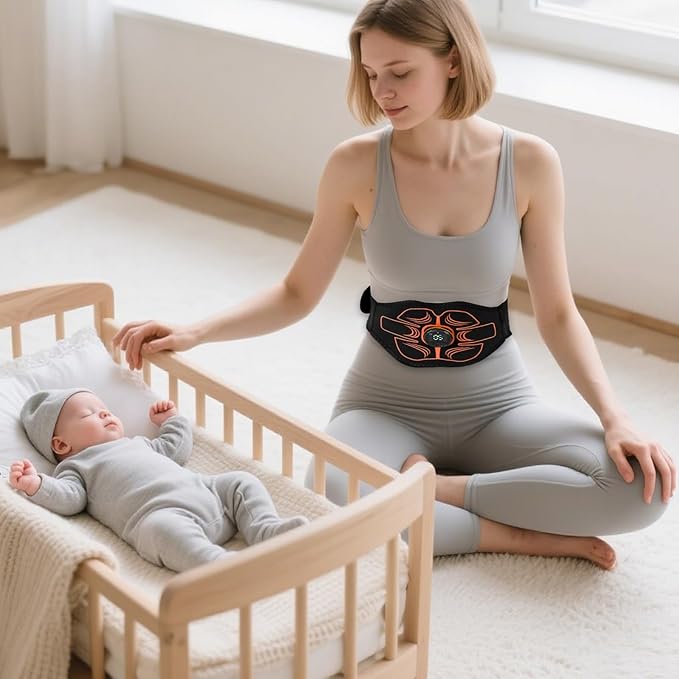 Electronic Muscle Stimulator;Abs Stimulator Muscle Machine for Abdomen/Arms,USB Rechargeble for Fitness Strength Training Workout Equipment Men and Women