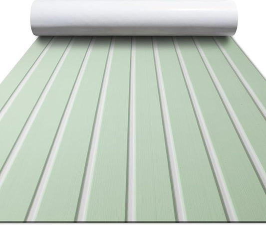 FOCEAN Boat Flooring EVA Foam Boat Decking Faux Teak Marine Flooring Boat Mat Boat Carpet Sheet for Motorboat RV Yacht Kayak Surfboard, 94.5"x 47.2"/35.4"/23.6"/15.7"