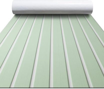 FOCEAN Boat Flooring EVA Foam Boat Decking Faux Teak Marine Flooring Boat Mat Boat Carpet Sheet for Motorboat RV Yacht Kayak Surfboard, 94.5"x 47.2"/35.4"/23.6"/15.7"