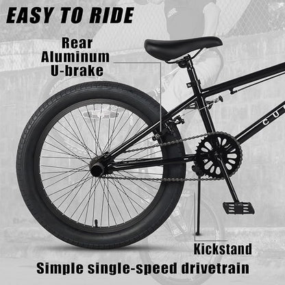 Freestyle BMX Bike, 18 20 Inch Kids Bicycle for 5-13 Years Old Kids and Beginner Level Rider, Multiple Colors