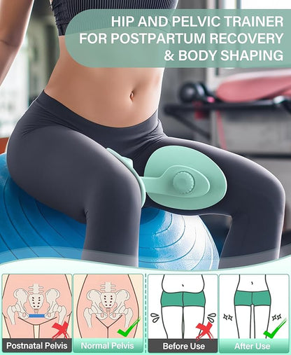 Hip Trainer Kegel Exerciser, Pelvic Floor Trainer, Kegel Trainer for Postpartum Rehabilitation, Trimmer Inner Thigh, Thigh Toner Workout