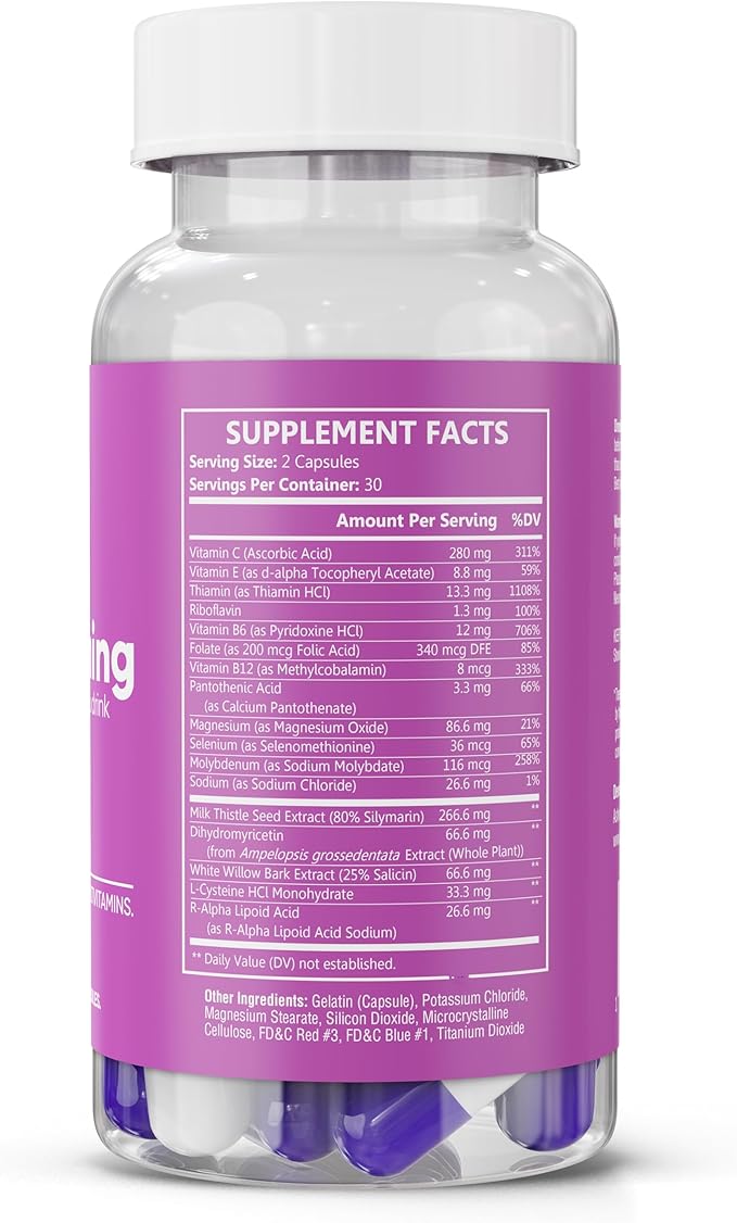 Good Morning Hangover Pills | 88.89% Effective at Hangover Prevention in Clinical Trial | After Alcohol Aid with DHM, Milk Thistle, and Electrolytes to Help You Party Smart. Cheers