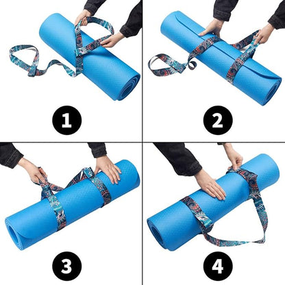 ZOOEASS Yoga Mat Strap, Adjustable Durable Yoga Mat Carrier & Stretching Strap, Multiple Color Choices