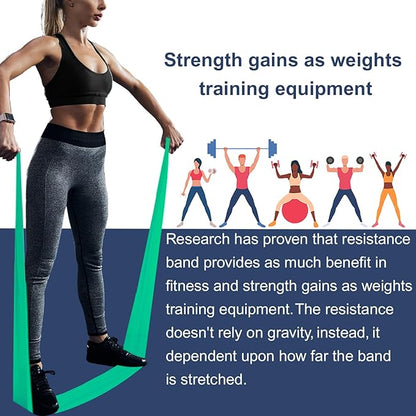 Resistance Bands,Professional Long Non-Latex Elastic Stretch Bands,Exercise Bands for Physical Therapy, Yoga, Pilates, Rehab, at-Home or The Gym Workouts, Strength Training