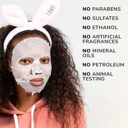 FACETORY K Beauty Face Mask Skin Care - Everyday PEARL Brightening Sheet Mask | Plant-Based with Pearl Essence (5 Pack)