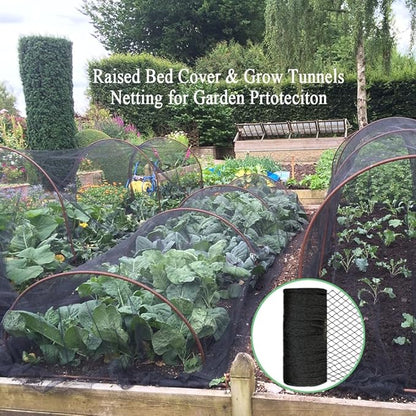 25x100 FT Bird Netting for Chicken Coop, 1 Inch Mesh, Strong Woven, UV Resistant, Reusable, Protects Garden Plants, Fruit Trees, Vegetables, Against Deer, Rabbits, Squirrels, Small Animals