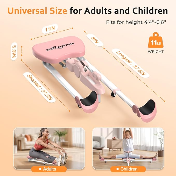BODY RHYTHM Leg Stretcher - Split Machine for Leg Stretching - Flexibility Stretching Equipment - Ballet, Yoga, Dance, Martial Arts, MMA - Home Yoga Gym Fitness