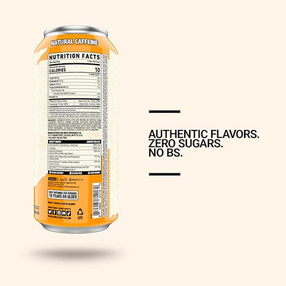 GHOST Energy Drink - 12-Pack, Orange Cream, 16oz Cans - Energy & Focus & No Artificial Colors - 200mg of Natural Caffeine, L-Carnitine & Taurine - Gluten-Free & Vegan