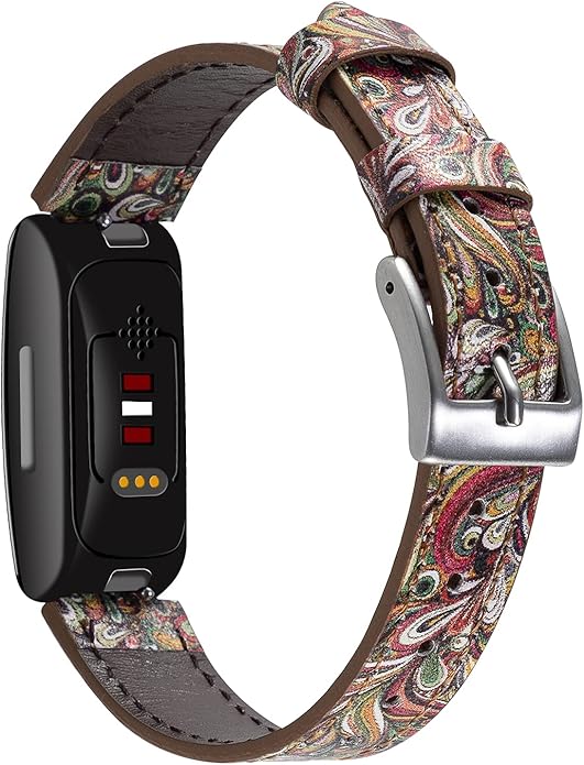 Leather Bands Compatible for Fitbit Inspire 3/2, Classic Wristbands Accessories Strap Replacement Band for Fitbit Inspire 3 Fitness Tracker Women Men