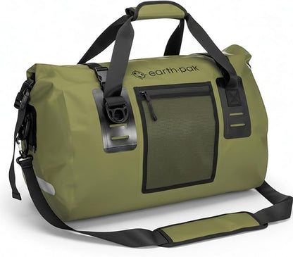 Earth Pak Waterproof Duffel Bag - Heavy Duty Motorcycle Dry Bag with Large Storage Space Perfect for Traveling, Camping, Kayaking, Fishing & Canoeing Bag 50L/70L/90L/120L Sizes