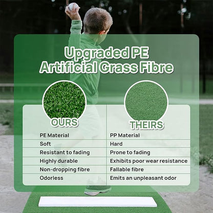 4" Portable Pitching Mound with Regulation Pitching Mound-30x30x4in Pitching Mounds for Baseball-Pitching Mounds Ideal for Youth Baseball Training, Indoor and Outdoor Use