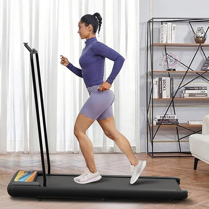 Walking Pad Treadmill, Adjustable 10% Incline 450LBS Capacity, 3.5HP 4 in 1 Portable Treadmills for Home Office, Under Desk Treadmill with Handle Bar, LED Display Remote Control
