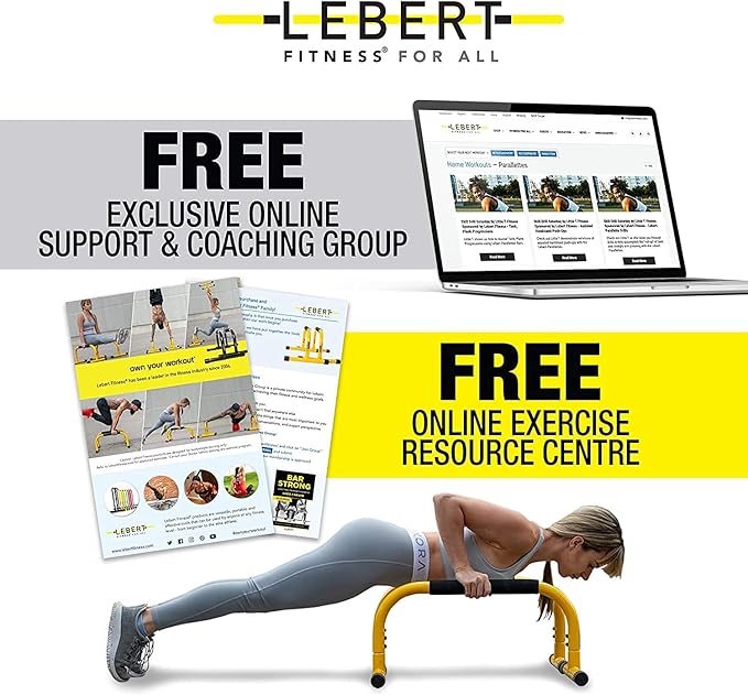 Lebert Fitness Parallette Push Up Bars Dip Station