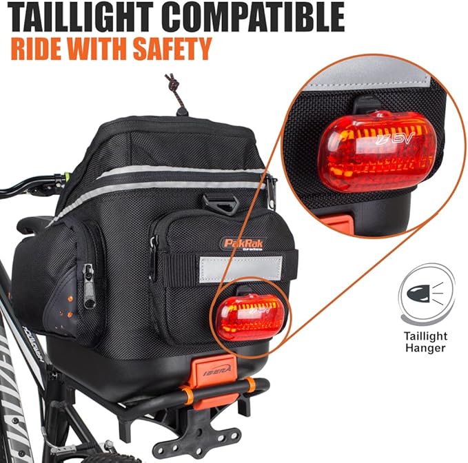 Ibera PakRak Touring Bicycle Seatpost/Disc/Non/Disc Rack and Quick Release Bag