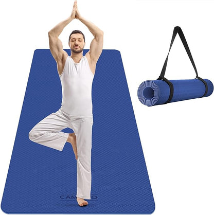 CAMBIVO Extra Wide Yoga Mat for Women and Men (72"/84"x 32"x 1/4") TPE Workout Mat, Non-slip Large Exercise Fitness Mat for Yoga, Pilates, Workout