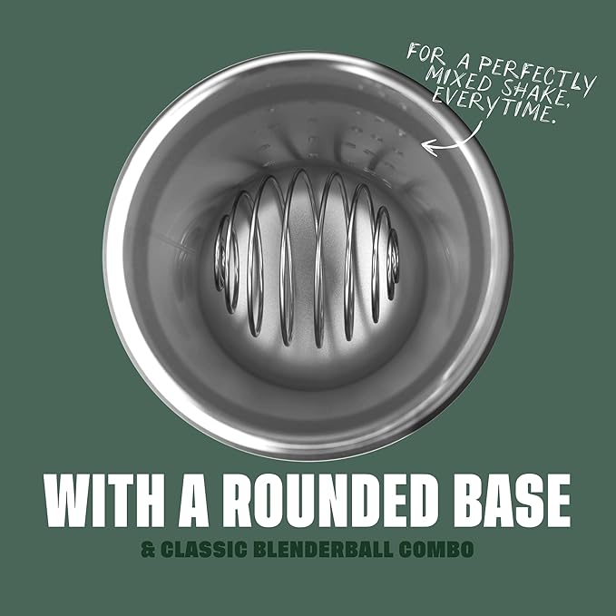 BlenderBottle Sport Insulated Stainless Steel Shaker Bottle with Wire Whisk, 24-Ounce, Forest – Protein Shakes & Hydration for Athletes & Fitness Enthusiasts, Easy Mixing, Keeps Drinks Cold, Lockable Lid