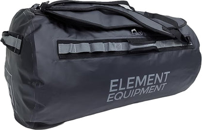 Element Equipment Trailhead 2.0 Waterproof Duffel Bag Shoulder Straps Black/Grey Medium