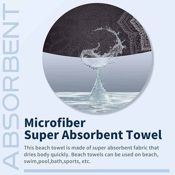 2 Pack Lightweight Thin Beach Towel Oversized 71"x32"