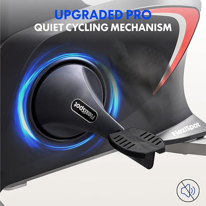 FLEXISPOT Exercise Bike with 2D Desktop, Space Saving Under Desk Bike with Removable Desk, Stationary Bikes Indoor Bikes with 300LBS Heavy Duty 8-Level Resistance Flywheel Optional LCD, V9PRO/V9MAX