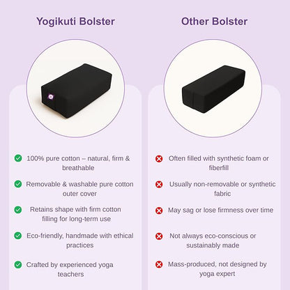 Rectangular Cotton Yoga Bolster, Yoga Pillow, Yoga Cushion, Yin yoga Bolster, Iyengar yoga bolster